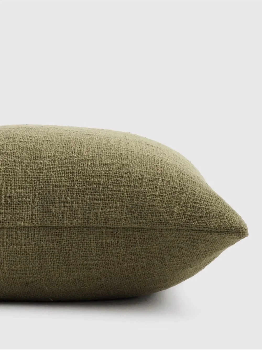 Quince Cotton Olive Textured Square Throw Pillows 20x20 - Retail $80
